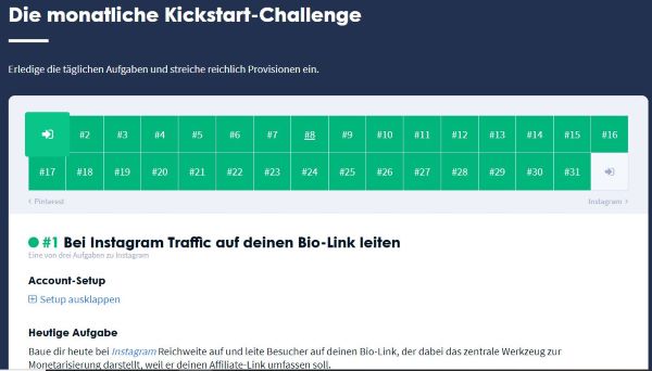 Affiliate Kickstart Challenge Erfahrungen